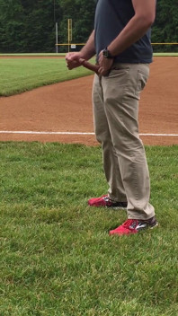 Jerking off on the Baseball Field by Home Plate