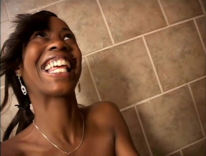Bitch Girl Video: Horny ebony bitch smoke cigarette and suck with hangjob masturbation...