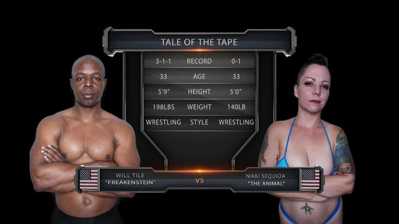 Evolved Fights: Nikki sequoia Vs will tile - consegna il grande cazzo nero...