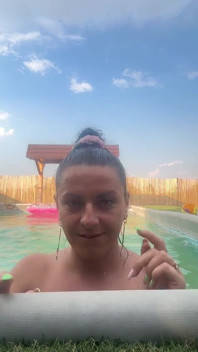 Thong Bikini Pool Tease - Wet Dance & Playful Vibes