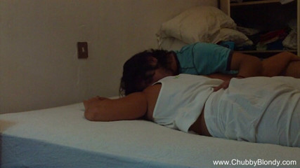 Chubby Blondy: Wake up for an blowjob