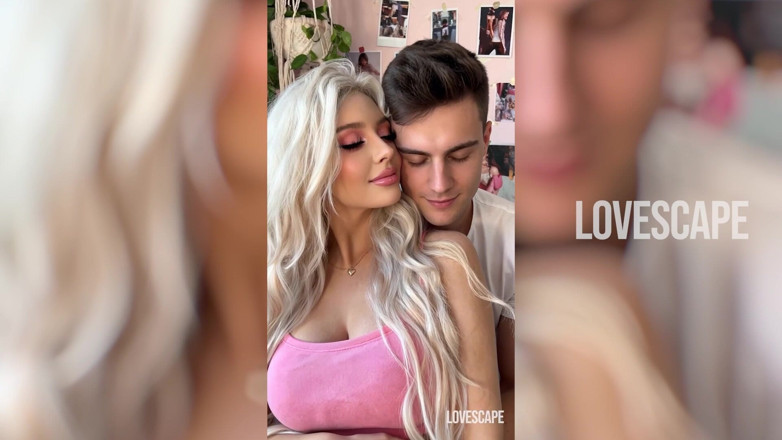 Lovescape: Bimbo Babe Rides Boyfriend in Bedroom (ai)