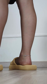 Schuhspiel, dangling & walking in haus Pantoffel und strumpfhosen (schuhsammlung) - Dame Olga