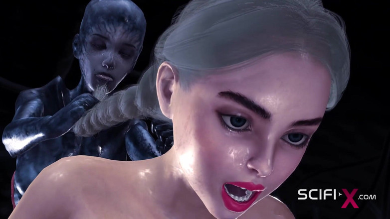SciFi-X transgender: Una sexy hottie es follada por una extraterrestre en una...