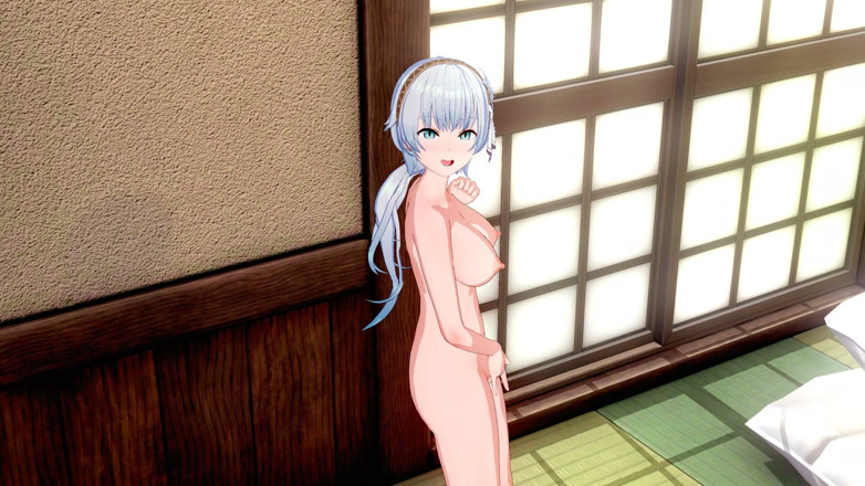 Oroka Conner: White Haired Beauty Strips and Touches Herself in the Traditional...
