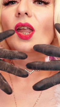 ASMR video: gumové rukavice. Posloucháte úžasné zvuky a relaxujte! Vánoční nálada! Arya Grander - SFW video zdarma