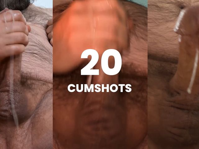 Daddy Bear Cumpilation - 20 Cumshots (Bearded Cummer)