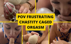 BJQueen and Rod: POV škádlení a made to cum v kleci cudnosti