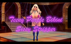 Teeny Purple Bikini Sissy Stripper thumbnail