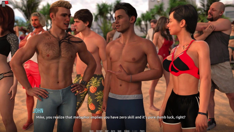 3D Cartoon Porn: Dominos Beach 18: Rondas de pruebas 1-2 (sfw)
