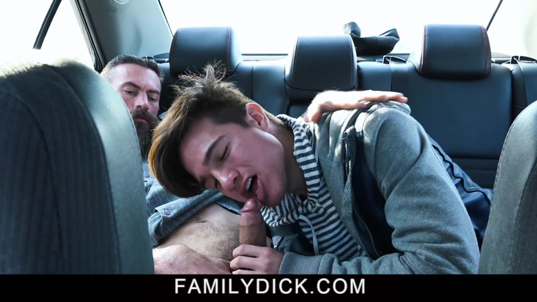 Say Uncle: Stepdad calming stepson by sucking and fucking him