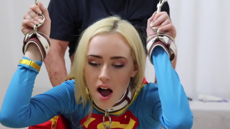 Azure Sky Films: Candy White Viva Athena « Supergirl Solo 1-3 » Bondage en levrette, pipe, gorge...