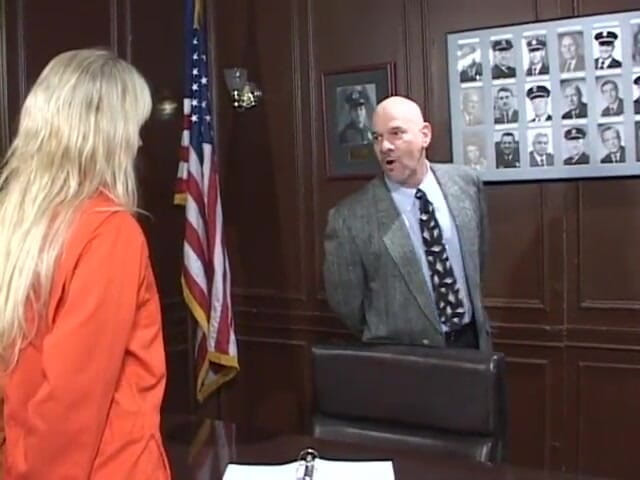 Vintage megastore: Detective fucks the suspect blonde.