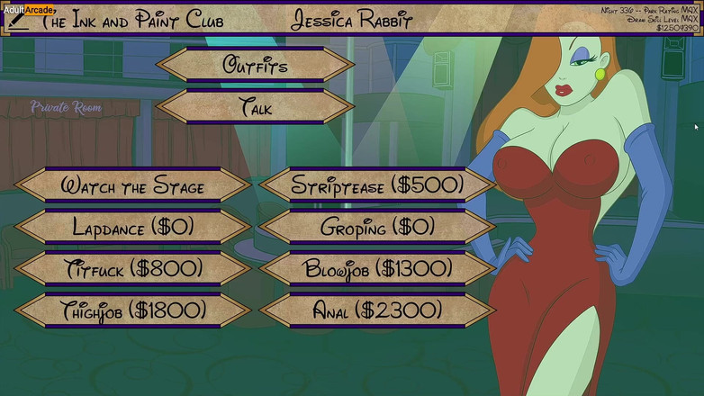 LewdArcade: Park after dark game - koleksi animasi seks jessica rabbit [18+] game...