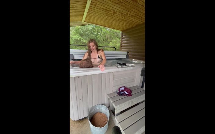 Eva Summers: Cabin Outdoor Dirty Blonde Petite First Time Hot Tub Sex...