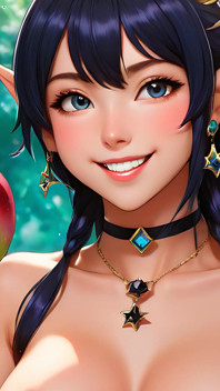 艺术裸体成人女人吃明星苹果 - ai 生成的幻灯片