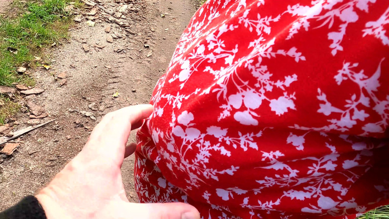 Bouncy Tits Action: Vagina and Tit Punishment in the Woods