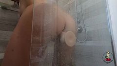 Having Fun with My Dildo in the Shower