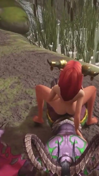 Quente ruiva elf cavalga Illidan Stormrage | Paródia de Warcraft