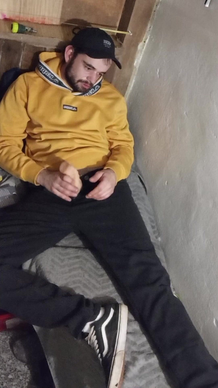 jerkofflover: Masturbating in Bed at the Cabin