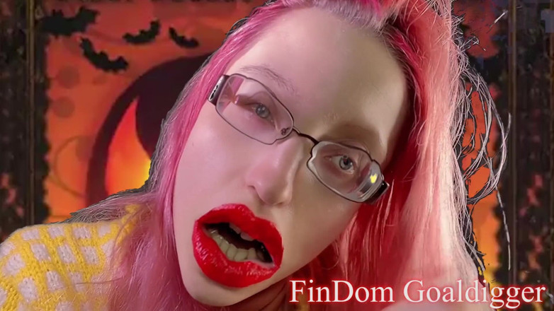 FinDom Goaldigger: 醜いコックは醜いハロウィーンのおもちゃに変身します