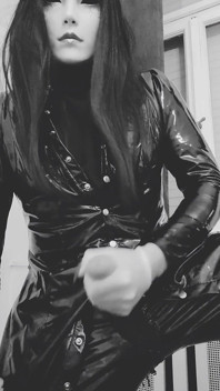 Hot in Shiny Pvc Clothes, Lack Pants, Gloves...