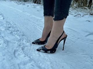 Julia domaina: Czarne klasyczne szpilki na obcasie bez pleców, obcasy 12 cm na...