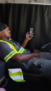 Lunchtime, Alone Inside the Truck.