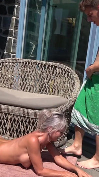 Sexy Granny Tanning by Grandmams