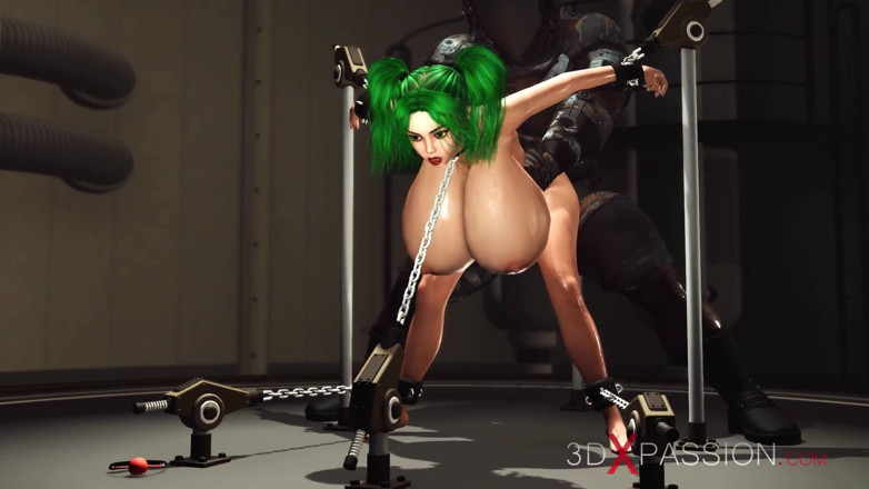 3dxpassion: Un soldat sci-fi fute tare o femeie sexy cu țâțe uriașe în...