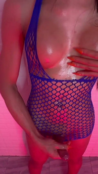 Ladyboy Nat, Big Tits, Bubble Butt and Cock Full of Thick Cum