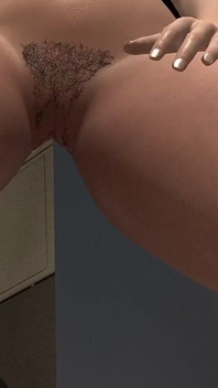 Orta yaşlı seksi kadın çamaşır makinesinin köşesini kullanıyor | 3D Porn