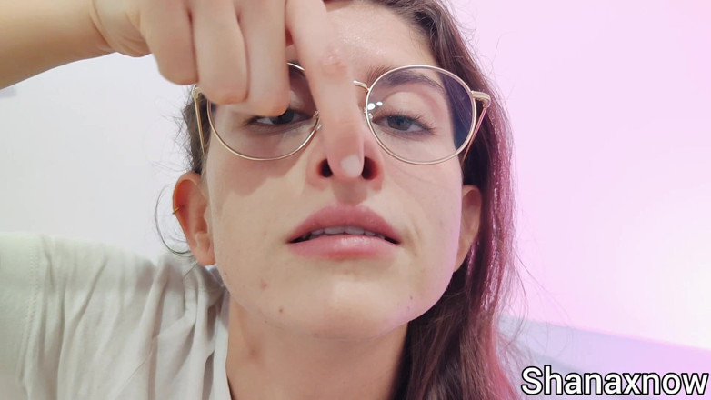 Shanaxnow: Nose Fetish Nostrils Pressing on My Nose Mouth Open Glasses