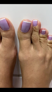 Lilac French Nails