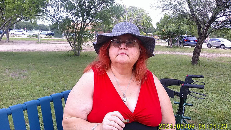 BBW nurse Vicki adventures with friends: Nurse Vicki Smoking in the Park on a Bench All...