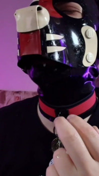 Playful Pup Tease with Fingers and Flex