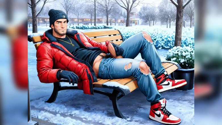 AI gay porn: Scopata nel culo di un uomo pompino all'aperto