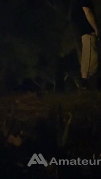 Chico Heterosexual Amateur Atrapado Meando En Un Parque, Por La Noche