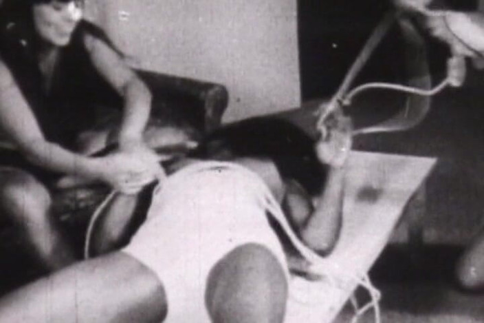 Vintage Babes: Black-and-white Vintage Bondage Classic with Rope-bound Retro Submissives