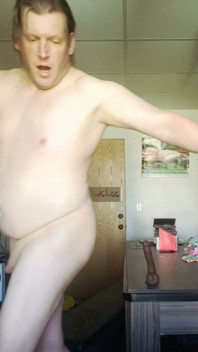 Lee Przybylowicz Leaving His Dildo on the Table by Suction Cup