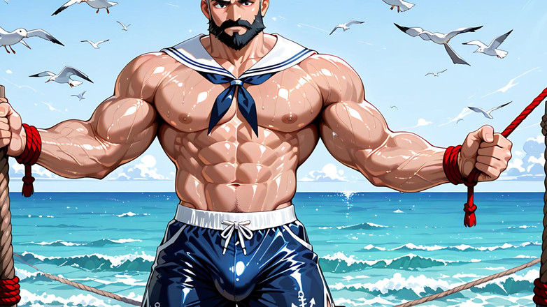 Erotic Man: Ai Przystojni mężczyźni z ładnymi muskularnymi ciałami Nienagie dokuczanie