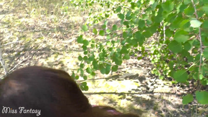 Miss Fantasy: Naughty girl sucks cock in the park