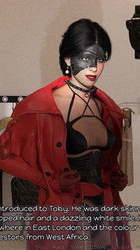 Tři panely: Paroháč sleduje, jak jeho manželka dělá mezirasové BDSM porno ji jako Dominatrix a její subs - epizoda 14