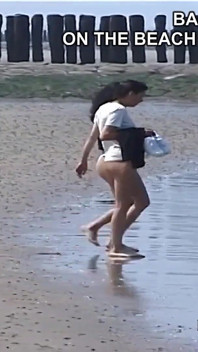 Behind the Scenes - on the Beach of Groede Zeeland with Uschi Haller & 2 Girls