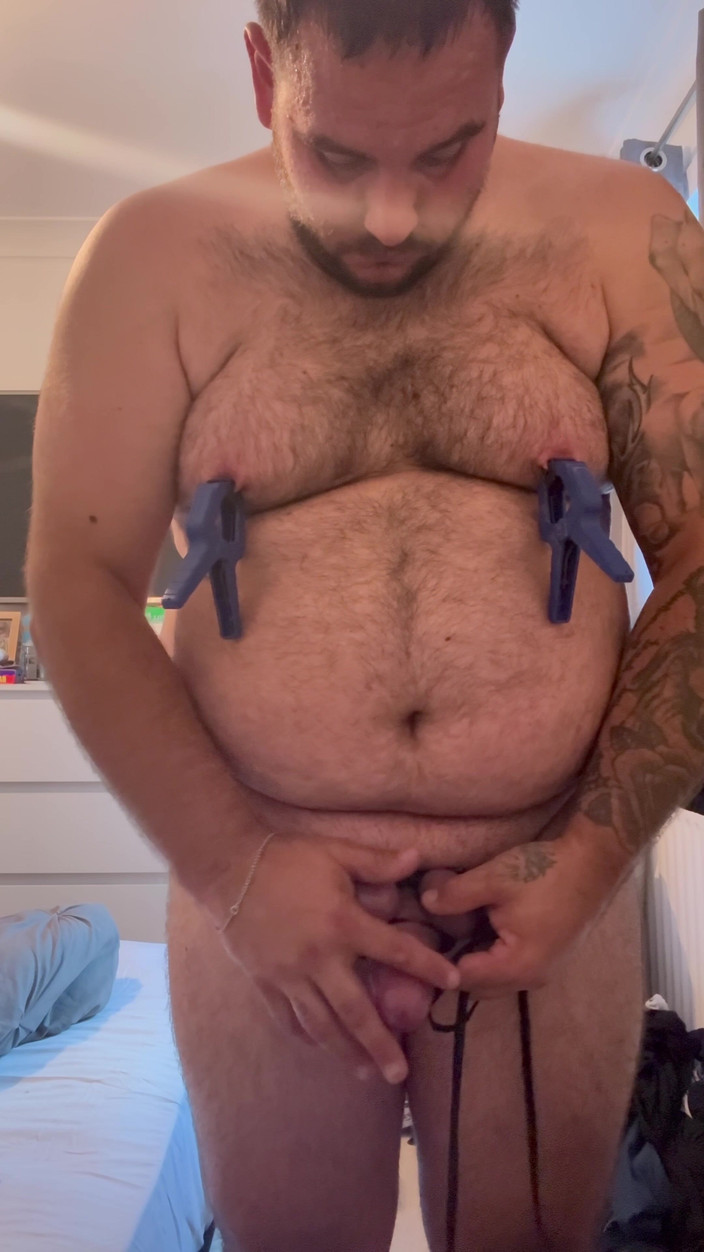 Shaun Cbt: Kuk och boll bondage under kläder