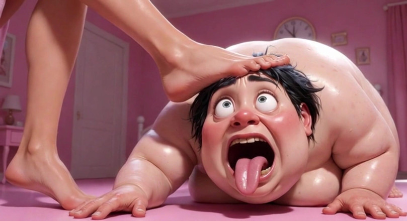 Anime Hentai: Fat Ugly Woman Degraded - Lick Beautiful Girl's