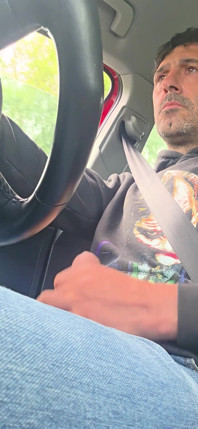 Straight Guy Gets Horny and Jerks off While Driving, He Almost Got Caught