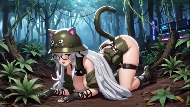 Hot girl dancing: Jen Zábavný Anime Voják v lese, Ai Animace