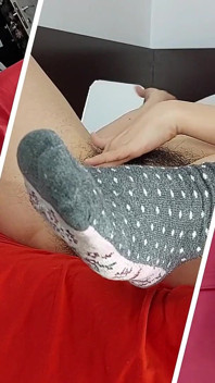 Amateur vrouw vingers in poesje orgasme. Latina harig poesje masturbeert met gekreun