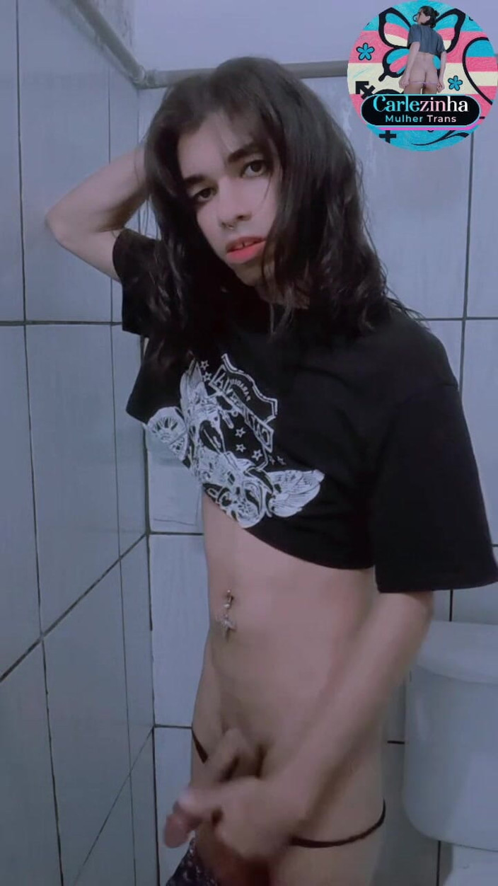 Srta. Carla: Carlezinha - Cocky Babe Slut Naked, Legs Wide Open Jerking off...